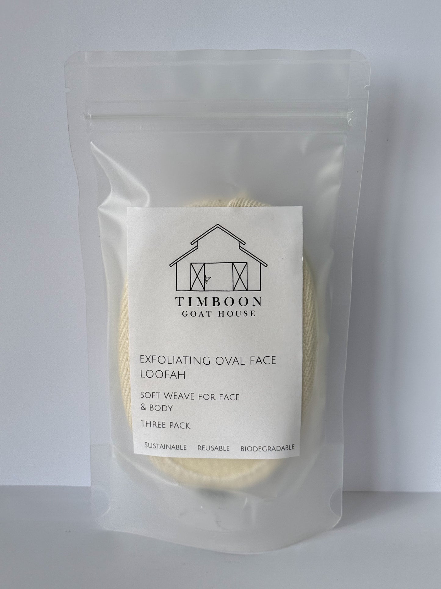 EXFOLIATING OVAL FACE LOOFAH THREE PACK